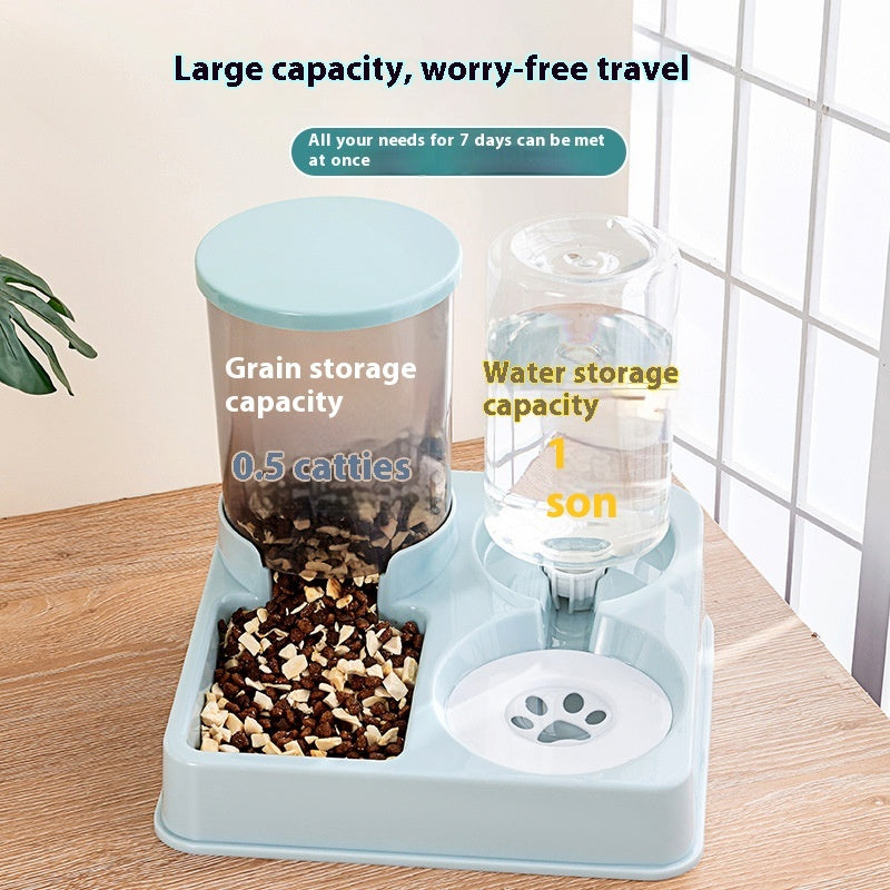 Automatic Pet Feeder & Water Dispenser -- 2 in 1 Food Bowl For Cats & Dogs